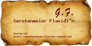 Gerstenmeier Flavián névjegykártya